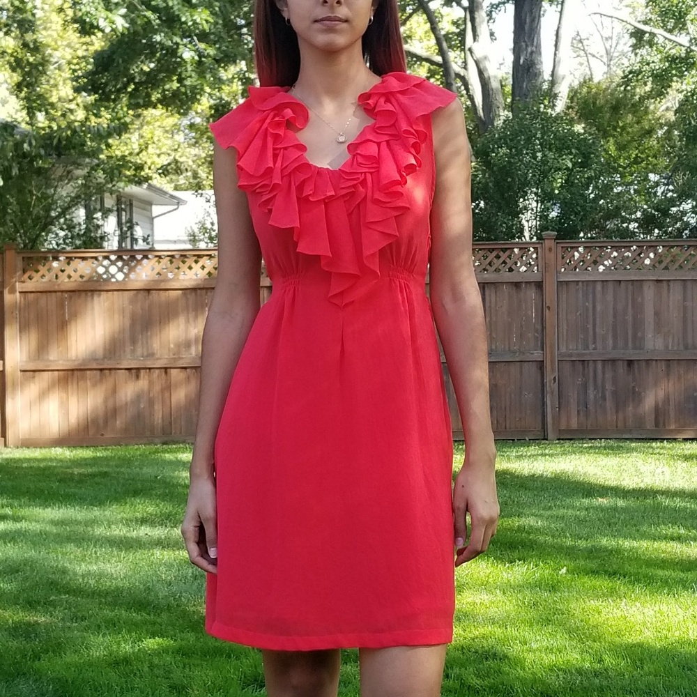 Red Ruffle Dress